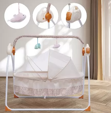 Elektrische Babybett Babyschaukel Kinderbett Baby Kleinkind Schlafbett Wiege 12 Musik Mit Fernbedienung