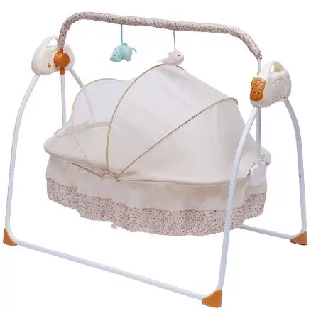 Elektrische Babybett Babyschaukel Kinderbett Baby Kleinkind Schlafbett Wiege 12 Musik Mit Fernbedienung