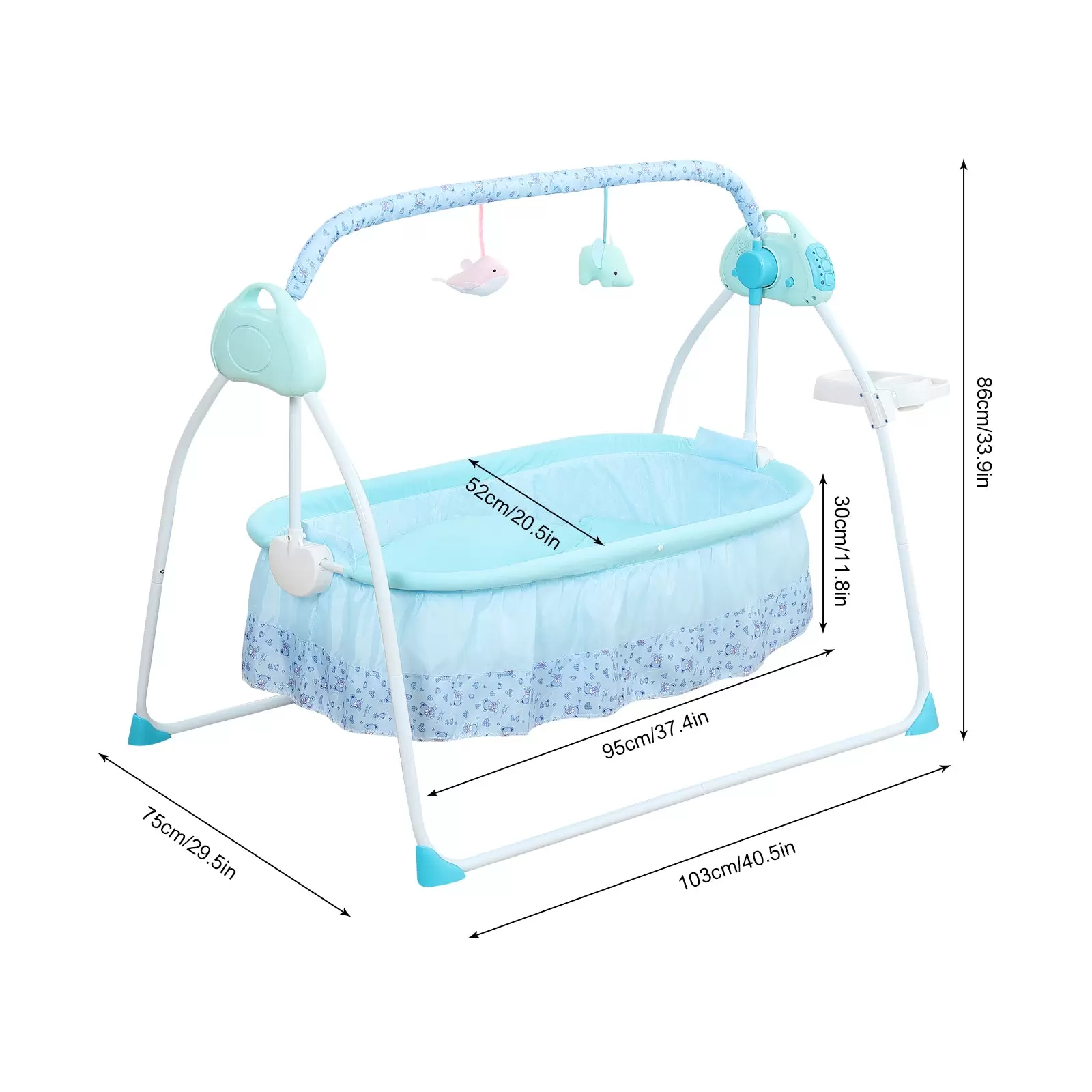 CNCEST Elektrische Baby Wiege Automatische Babywippe Bluetooth-Schaukelstuhl Mit Musik CNCEST Elektrische Baby Wiege Automatische Babywippe Bluetooth-Schaukelstuhl Mit Musik