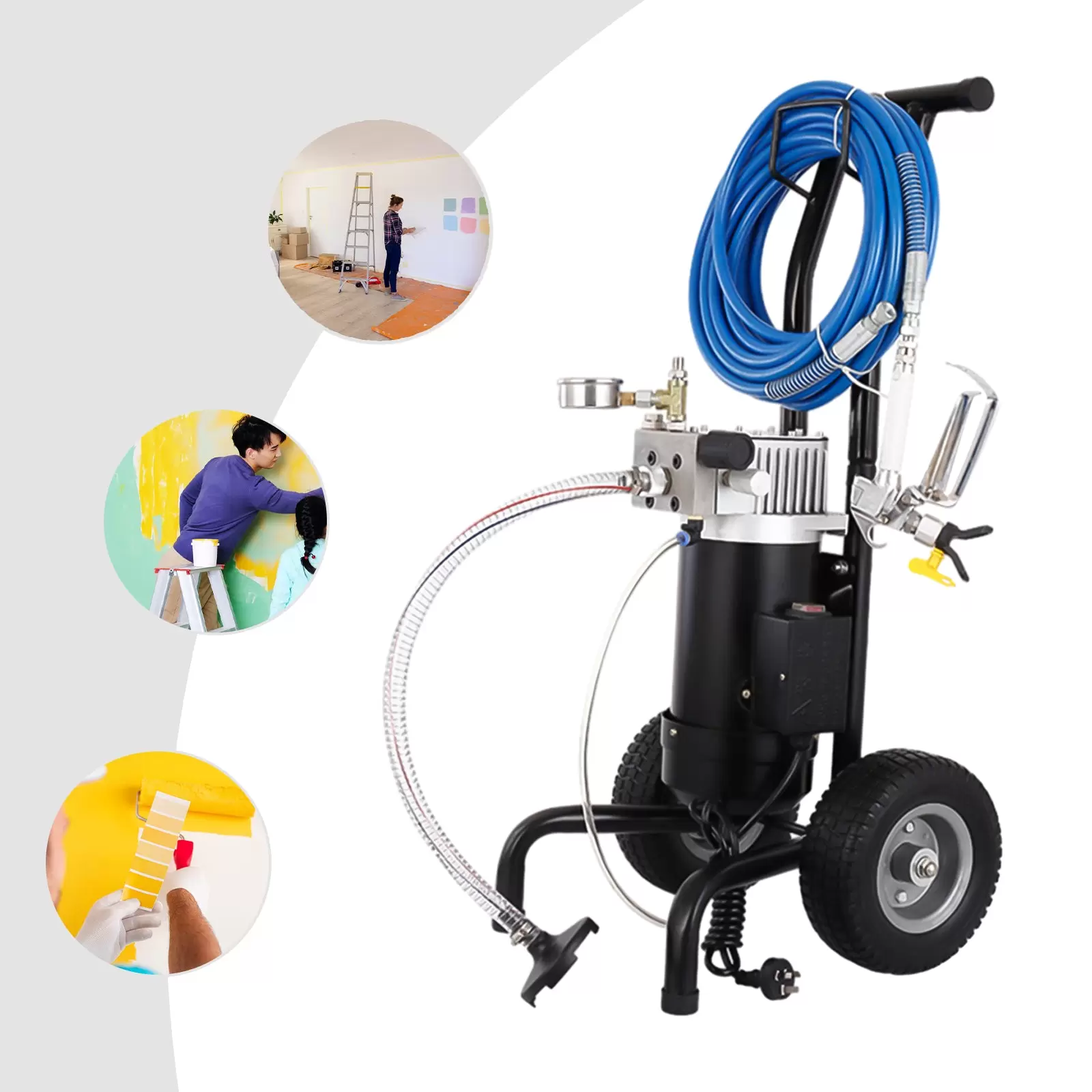 CNCEST Airless Farbsprühgerät 900W 1,9L/min Hochdruck Farbsprühsystem CNCEST Airless Farbsprühgerät 900W 1,9L/min Hochdruck Farbsprühsystem