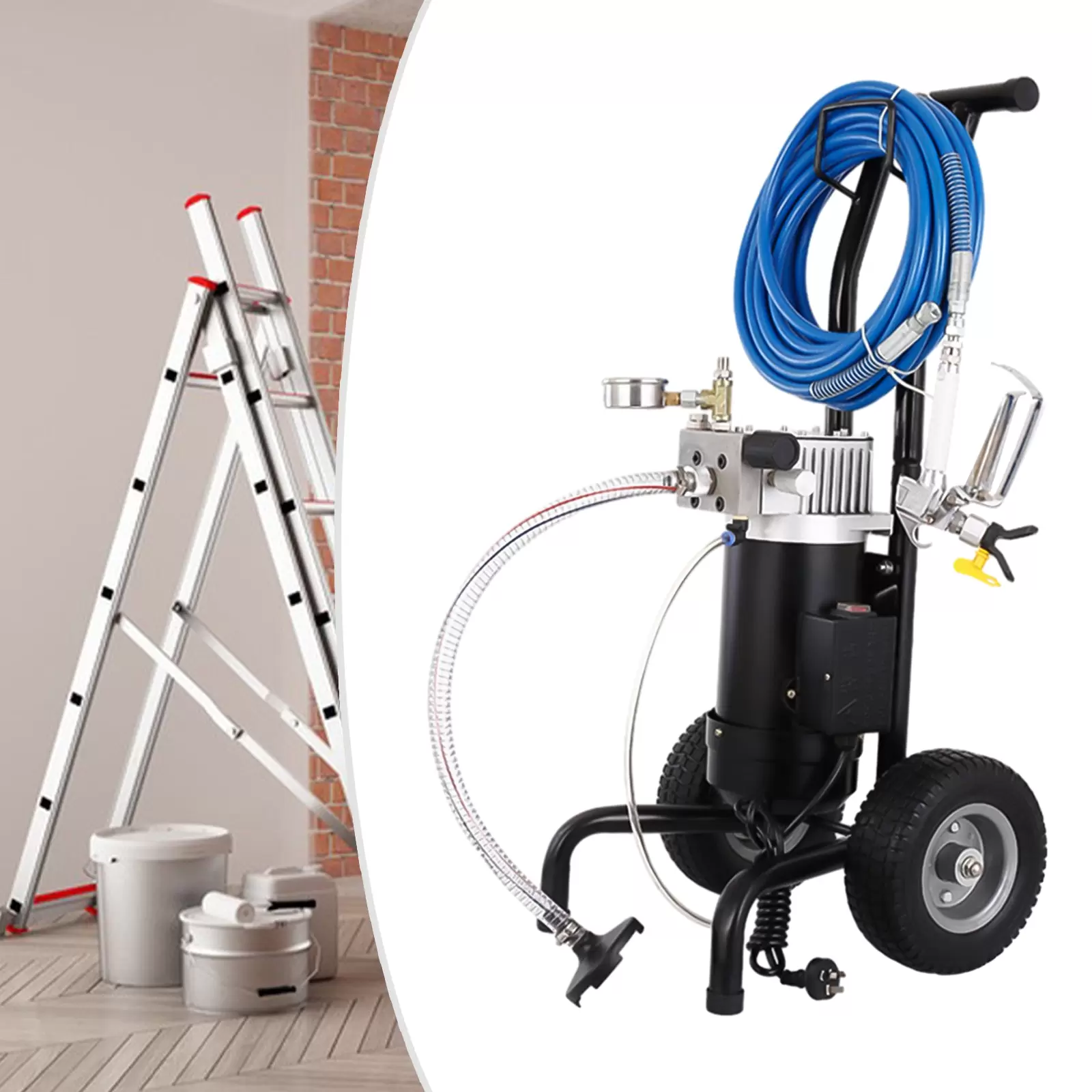 CNCEST Airless Farbsprühgerät 900W 1,9L/min Hochdruck Farbsprühsystem CNCEST Airless Farbsprühgerät 900W 1,9L/min Hochdruck Farbsprühsystem