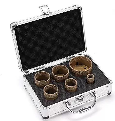 Profi 6-teiligs Diamant Fliesenbohrkronen Set Fliesenbohrer Diamantbohrer Set