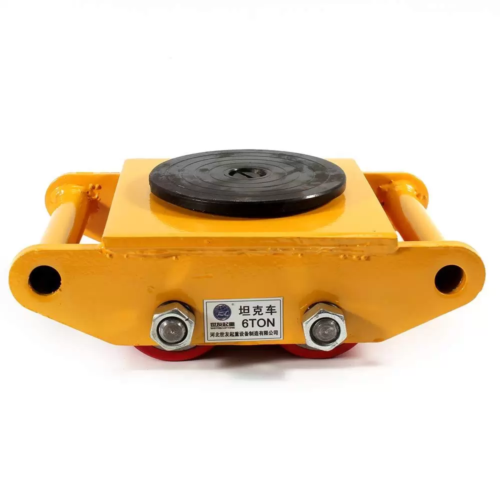 Transportfahrwerk Schwerlastrollen Panzerrollen 360-Grad-Drehung Fahrwerk Rollen 6T 4 Rollers (Gelb) Transportfahrwerk Schwerlastrollen Panzerrollen 360-Grad-Drehung Fahrwerk Rollen 6T 4 Rollers (Gelb)