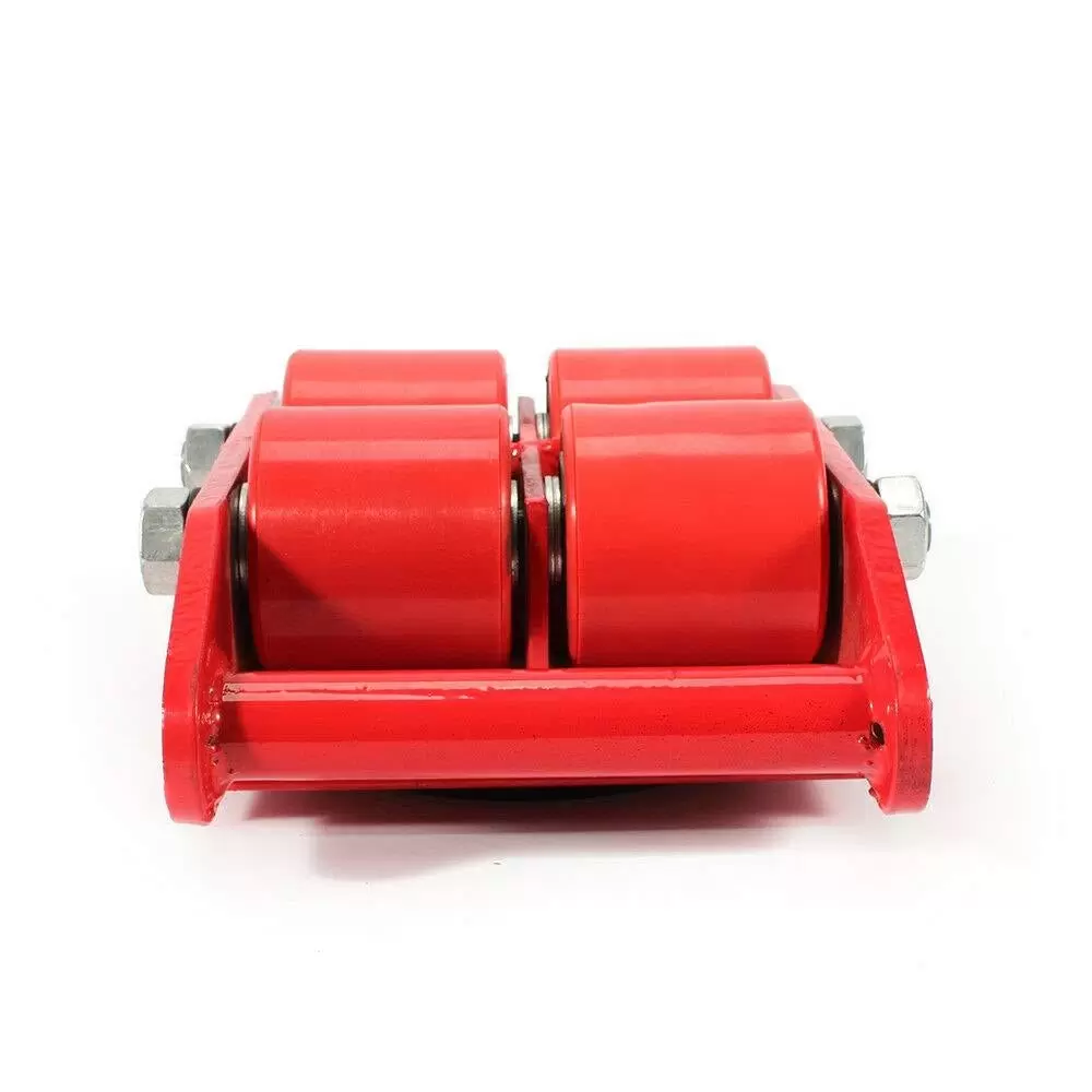 Transportrollen Industrieroller Panzerrollen Roller Transportfahrwerk 6T 6000kg (Rot)