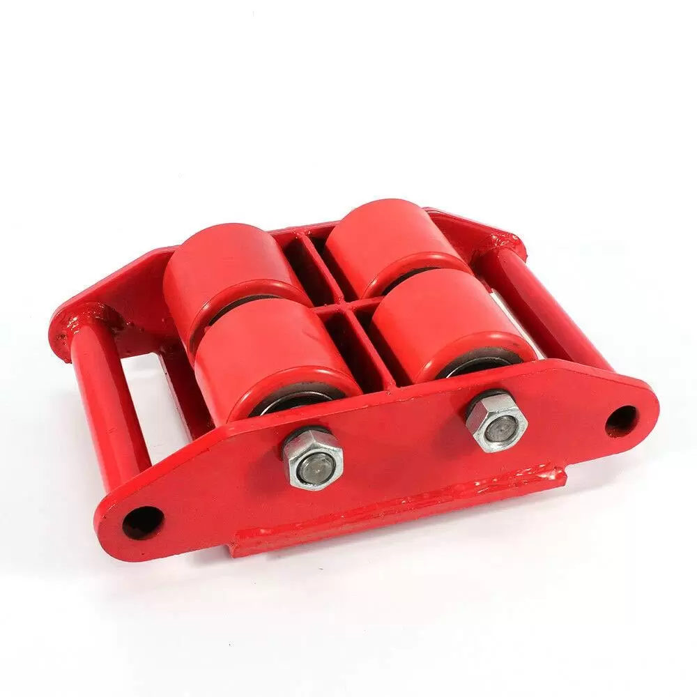 Transportrollen Industrieroller Panzerrollen Roller Transportfahrwerk 6T 6000kg (Rot)