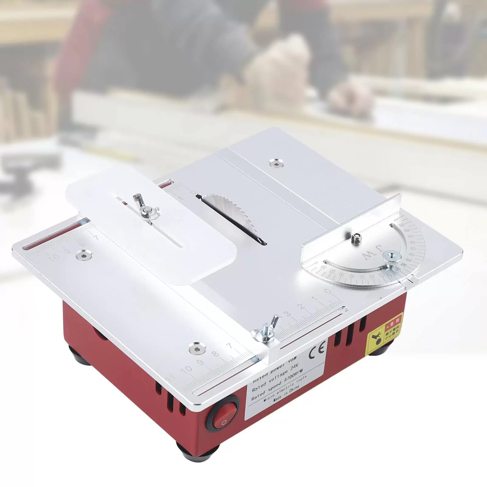 Mini Tischsäge 96W 9200-9500RPM elektrische Kreissäge mit Sägeblatt