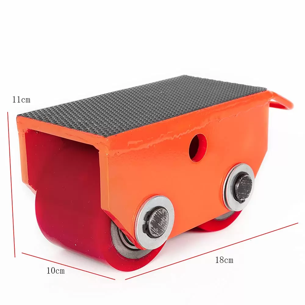 CNCEST Transportfahrwerk 2,5 T/5500 LB Panzerrollen Transportrollen Schwerlastroller (Rot)