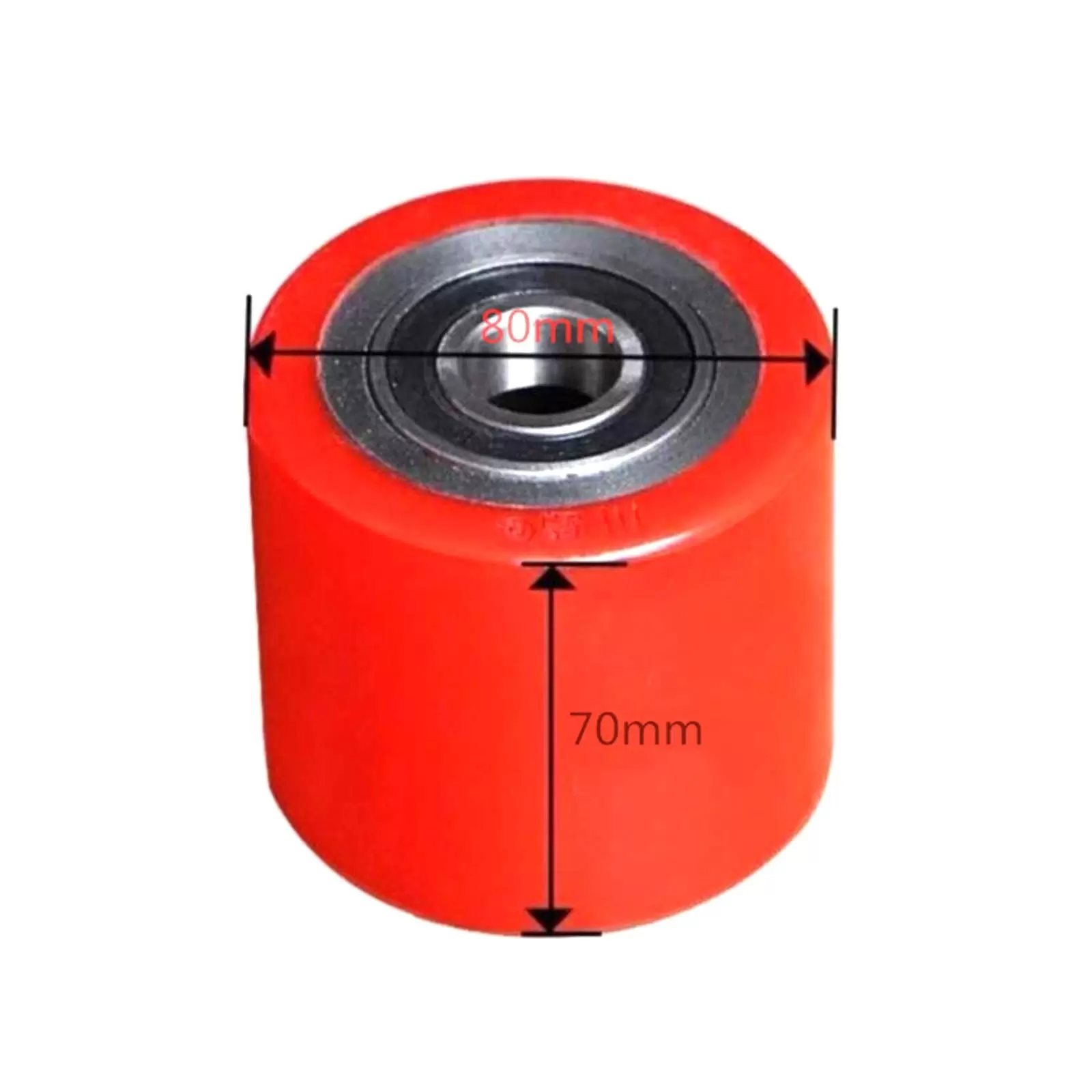 CNCEST Transportfahrwerk 2,5 T/5500 LB Panzerrollen Transportrollen Schwerlastroller (Rot)