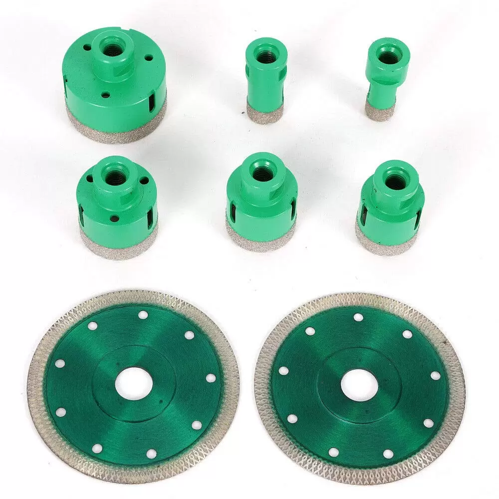 6pcs Diamantbohrer Diamant-Bohrkronen Set M14 Fliesenbohrer Feinsteinzeug kit Lochsägen+2 Kreissäge 6pcs Diamantbohrer Diamant-Bohrkronen Set M14 Fliesenbohrer Feinsteinzeug kit Lochsägen+2 Kreissäge