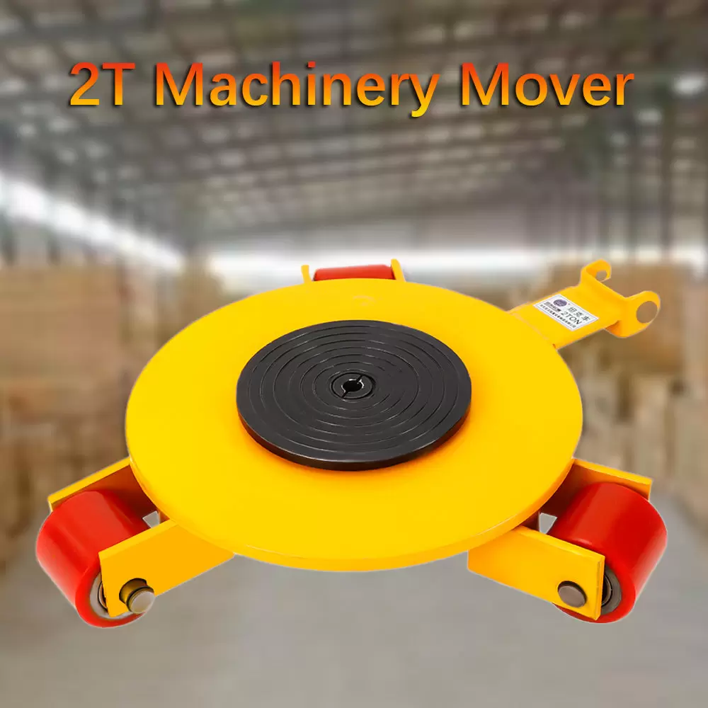 2 T 4400lbs Transportfahrwerk Machinery Mover Industrieroller Runde 360 ° Drehung Schwerlastrolle