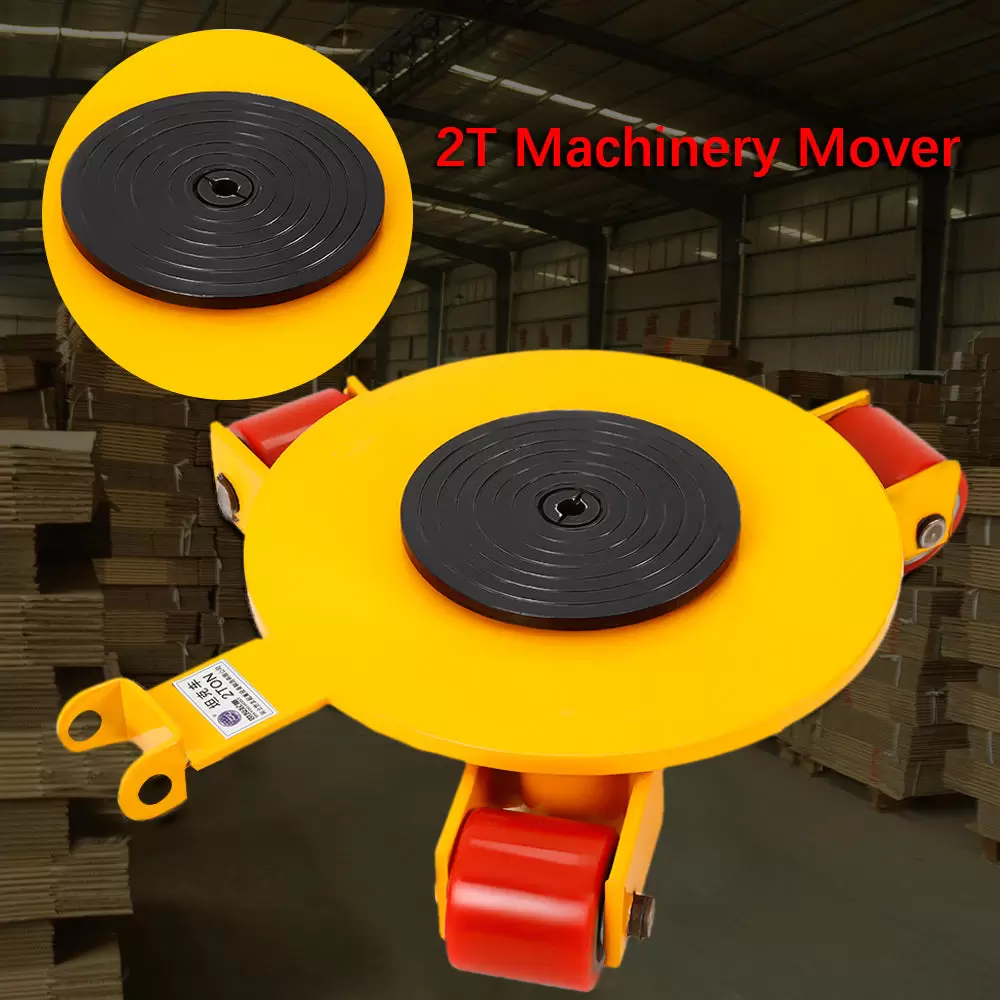 2 T 4400lbs Transportfahrwerk Machinery Mover Industrieroller Runde 360 ° Drehung Schwerlastrolle