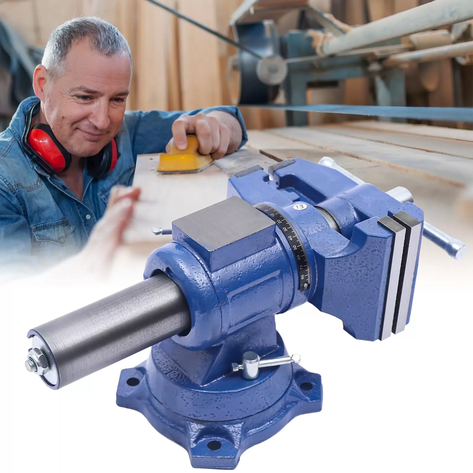 Multifunktional Maschinenschraubstock Werkbank 360° Drehbar Schraubstock 100mm Bohrständer Multifunktional Maschinenschraubstock Werkbank 360° Drehbar Schraubstock 100mm Bohrständer