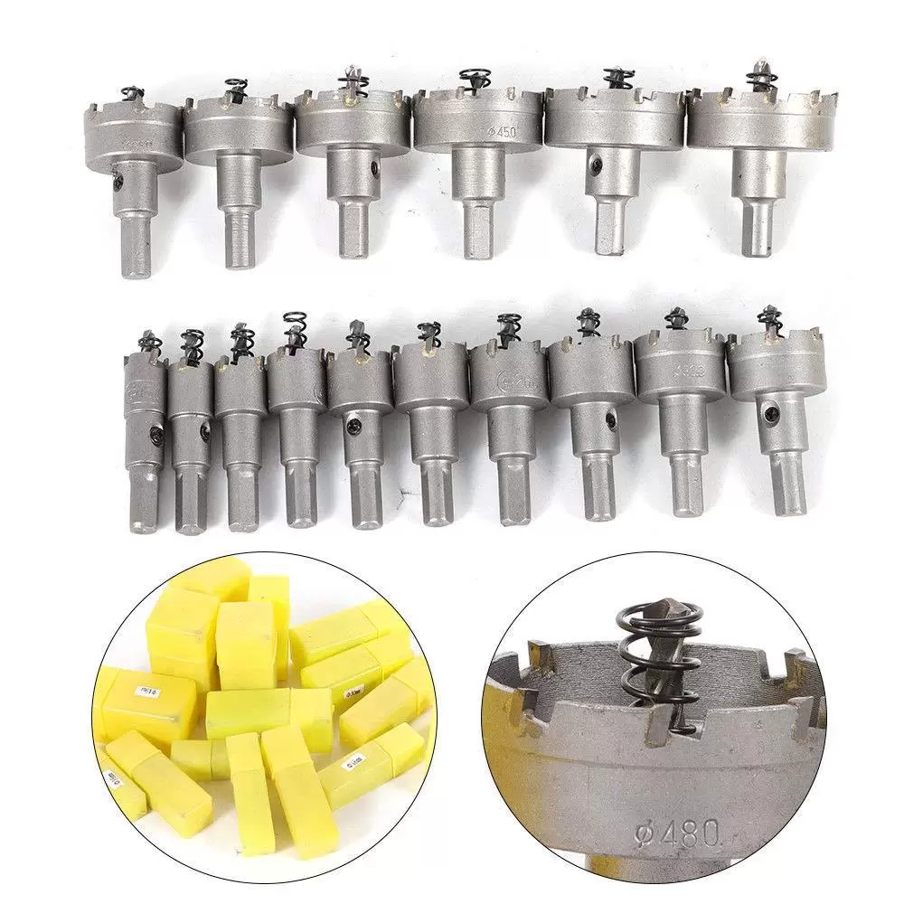 Lochsäge Bohrkrone Set Mit Zentrierbohrer Für Metall Holz Stahl 16pcs 15-50mm
