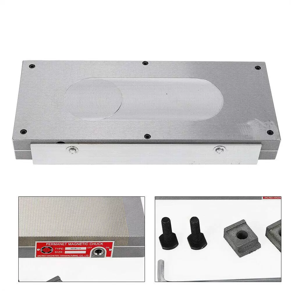 CNCEST Magnetspannplatte 6 x 14 zoll Magnetfutter Permanente Magnet 150x350 mm