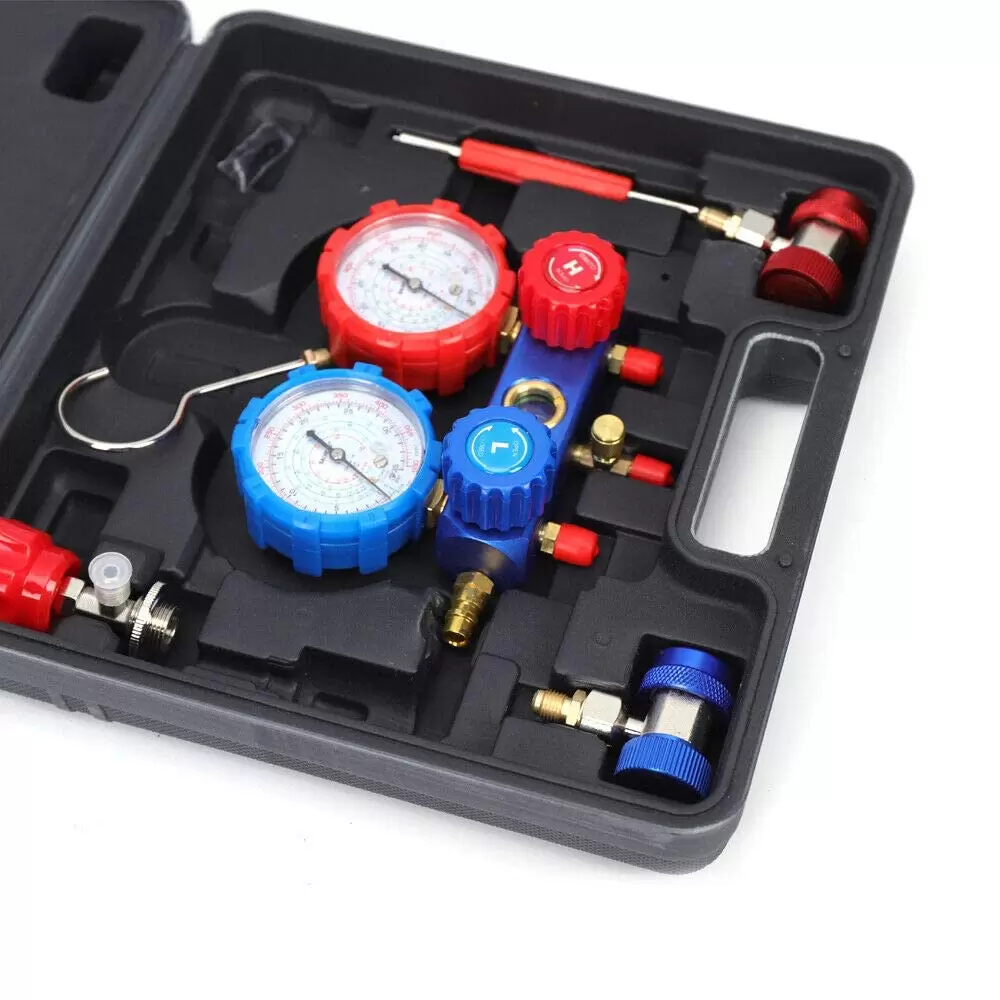 2-Wege Klimaanlage-Manometer-Set zur Überprüfung des Kältemittelflusses 2-Wege Klimaanlage-Manometer-Set zur Überprüfung des Kältemittelflusses