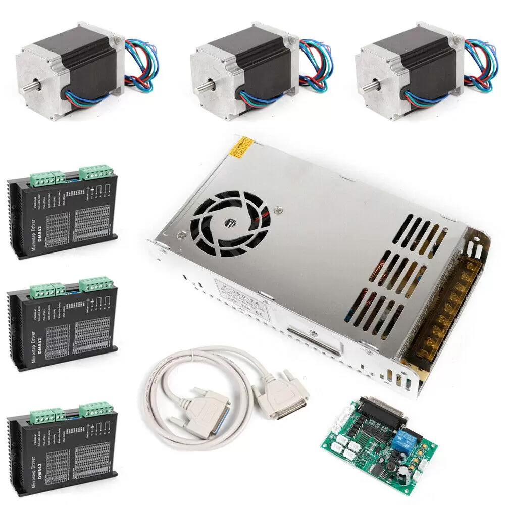 3 Achse Nema 23 Stepper Motor + DM542A 4.2A Netzteil