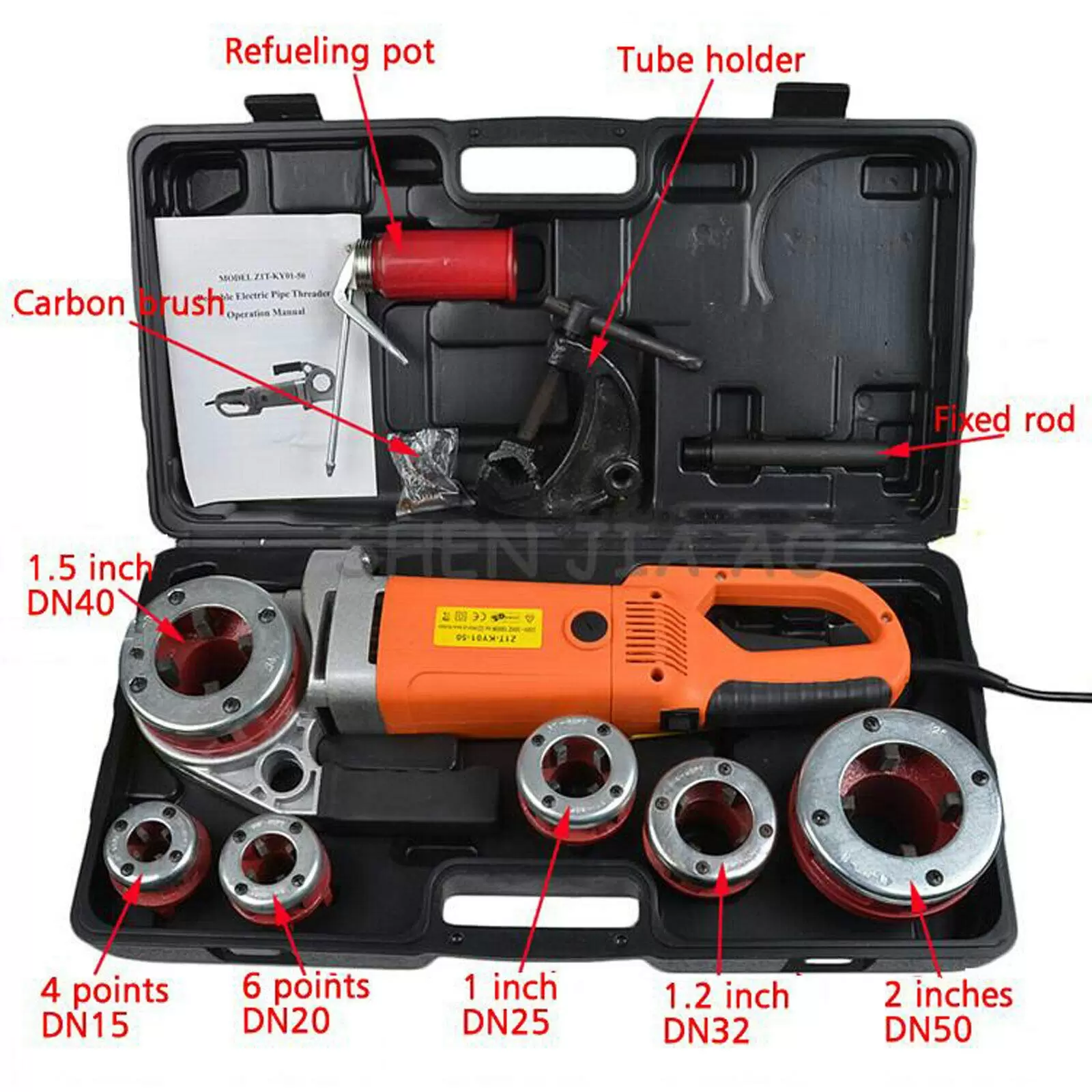 1800W Elektrischer Rohreinfädler Hand-Rohreinfädler Werkzeug 1800W Elektrischer Rohreinfädler Hand-Rohreinfädler Werkzeug