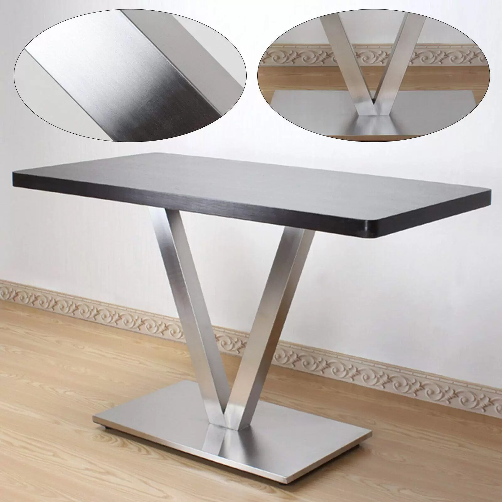 Edelstahl V-Form Tischbeine Tischfüße 70cm