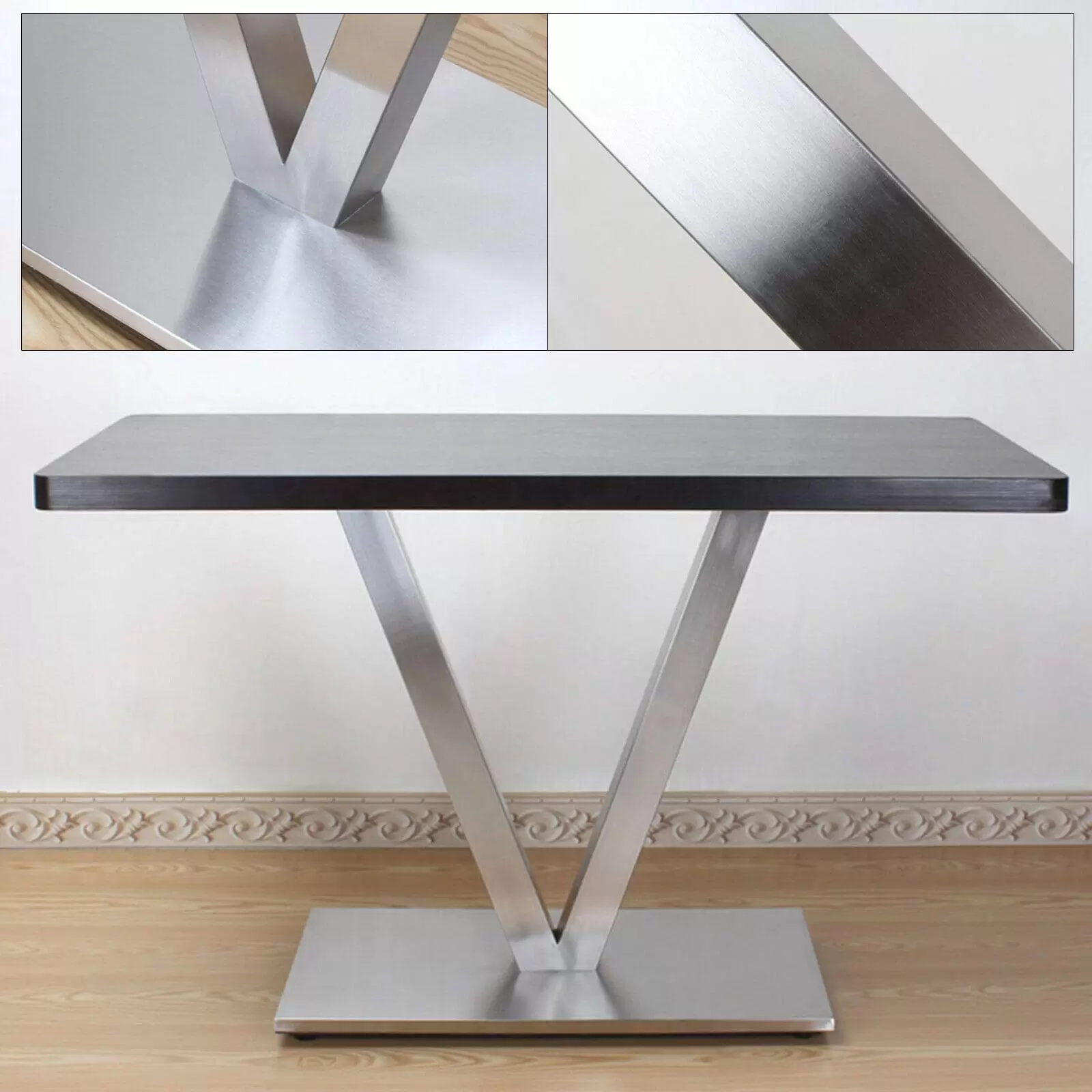 Edelstahl V-Form Tischbeine Tischfüße 70cm Edelstahl V-Form Tischbeine Tischfüße 70cm