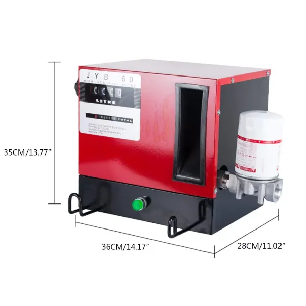 60L 550W Dieselpumpe, Selbstansaugende Kraftstoffpumpe Heizöl Pistole, mit Zählwerk