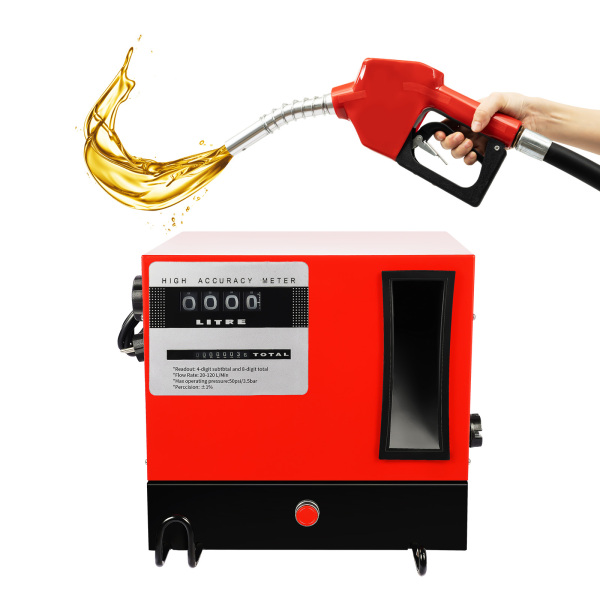 60L 550W Dieselpumpe, Selbstansaugende Kraftstoffpumpe Heizöl Pistole, mit Zählwerk