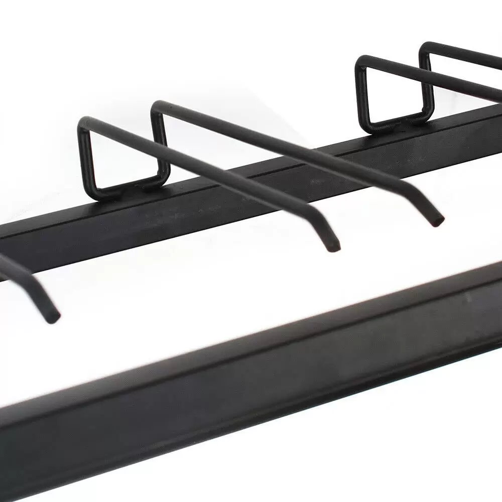 Wandmontiertes Weinregal 3 Tiers Weinflaschen-Lagerregal aus Metall an der Wand mit Glasbecherhalter