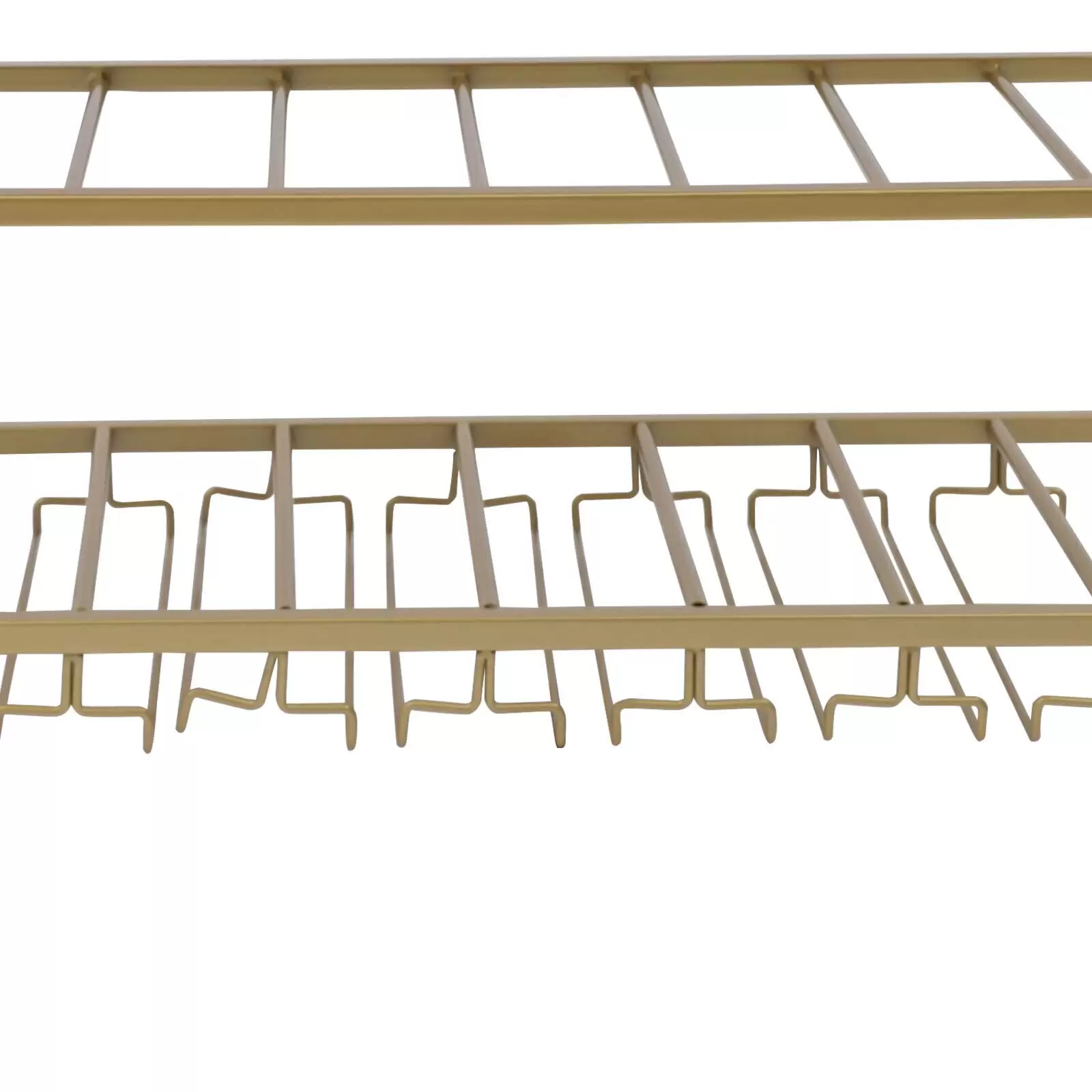 3Tier Weinregal Hängeregal mit Wine Glass Holders,MetallWeinregale (Gold)