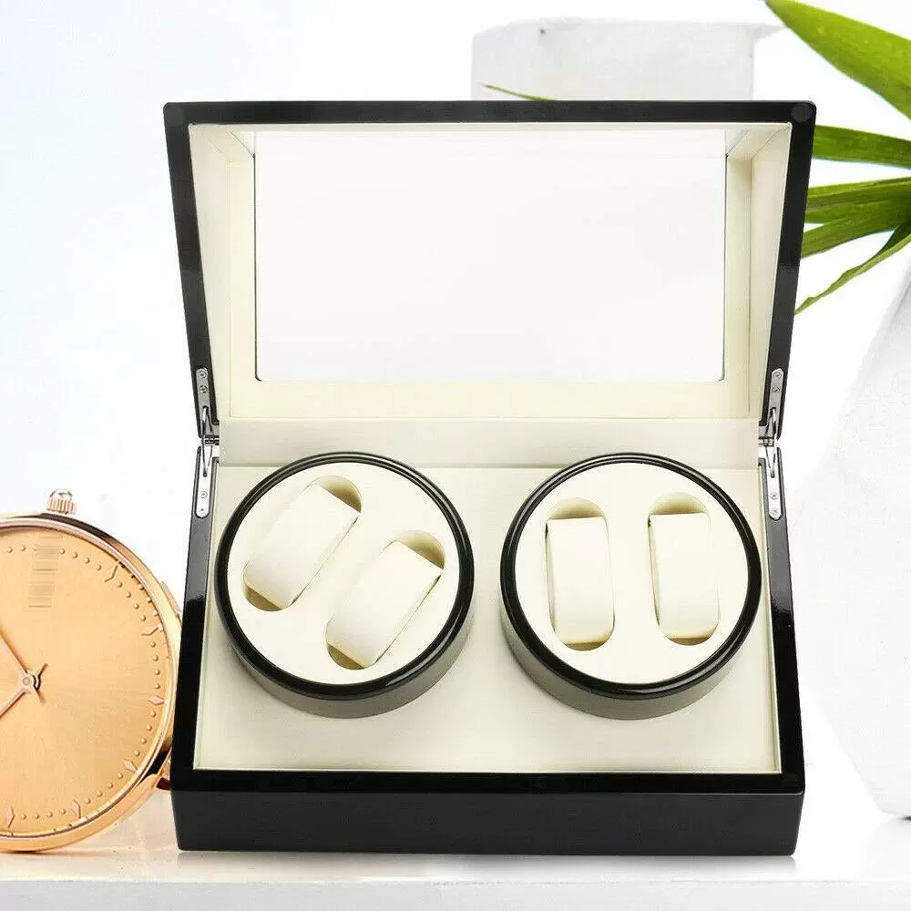CNCEST Automatik Uhrenbeweger Holz Watch Winder Box Uhrenkasten für 4 + 0 Uhren CNCEST Automatik Uhrenbeweger Holz Watch Winder Box Uhrenkasten für 4 + 0 Uhren
