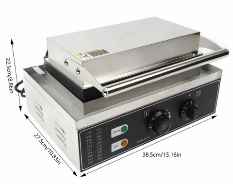 1500W Kommerzielle 6 Stück NonStick Waffeleisen Hot Dog Maschine Stick Baker