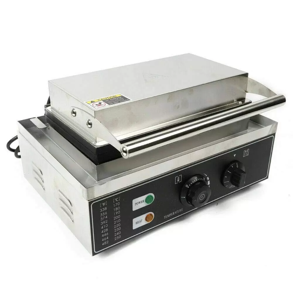 1500W Kommerzielle 6 Stück NonStick Waffeleisen Hot Dog Maschine Stick Baker