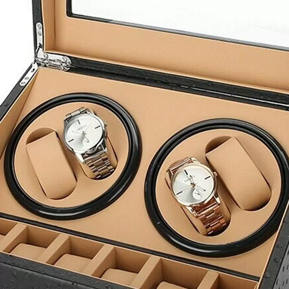 CNCEST Geschenke Automatik Uhrenbeweger Holz Watch Winder Box Uhrenkasten für 4 + 6 Uhren CNCEST Geschenke Automatik Uhrenbeweger Holz Watch Winder Box Uhrenkasten für 4 + 6 Uhren