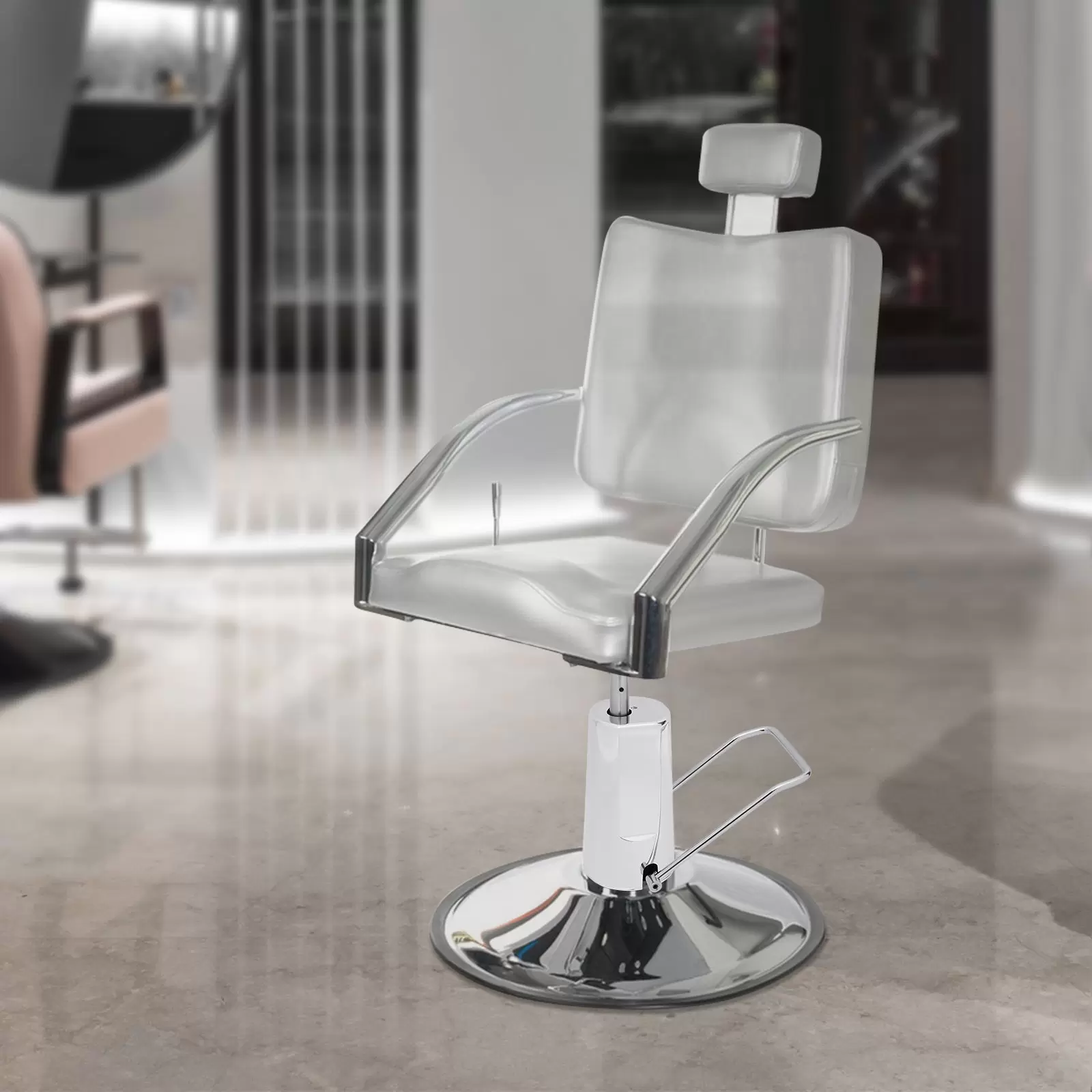 Barber Chair Hydraulikpumpe Friseurstuhl Ersatz Hydraulikpumpe 4-Loch-Pumpe Einstellbare Höhe Lift Zylinder