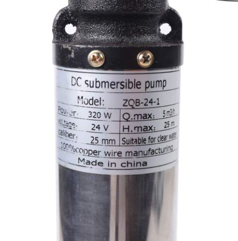 24V 320W Edelstahl Solar Tauchpumpe Tiefbrunnenpumpe 5m³/h 25 m/ 82 ft