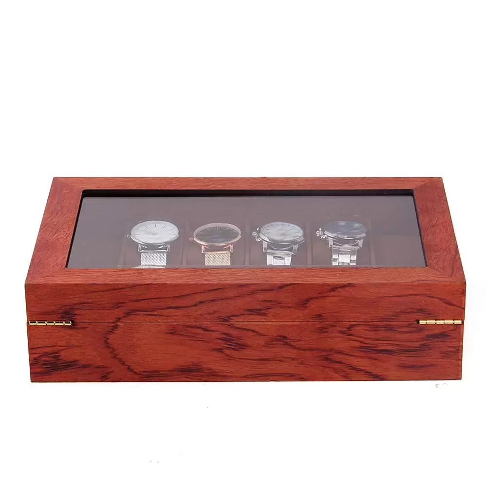 6/10/12 Uhrenbox aus Holz und Samtstoff Vintage Uhrenschatulle Display Organizer Uhrenschachtel 6/10/12 Uhrenbox aus Holz und Samtstoff Vintage Uhrenschatulle Display Organizer Uhrenschachtel