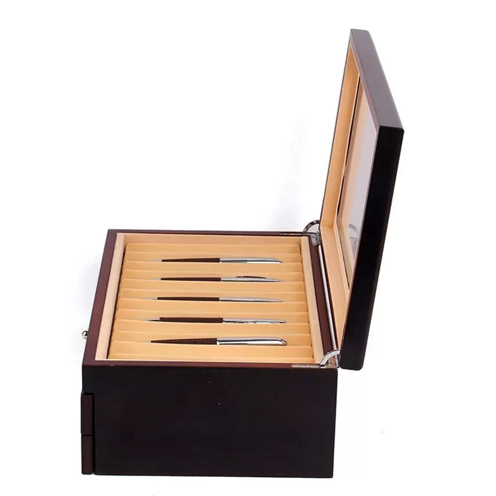 Geschenk 3 Layer 34 Slot Stifte Sammelbox Stifthalterbox mit 3 Ebene Vitrine Federhalter Display Organizer Box Geschenk 3 Layer 34 Slot Stifte Sammelbox Stifthalterbox mit 3 Ebene Vitrine Federhalter Display Organizer Box