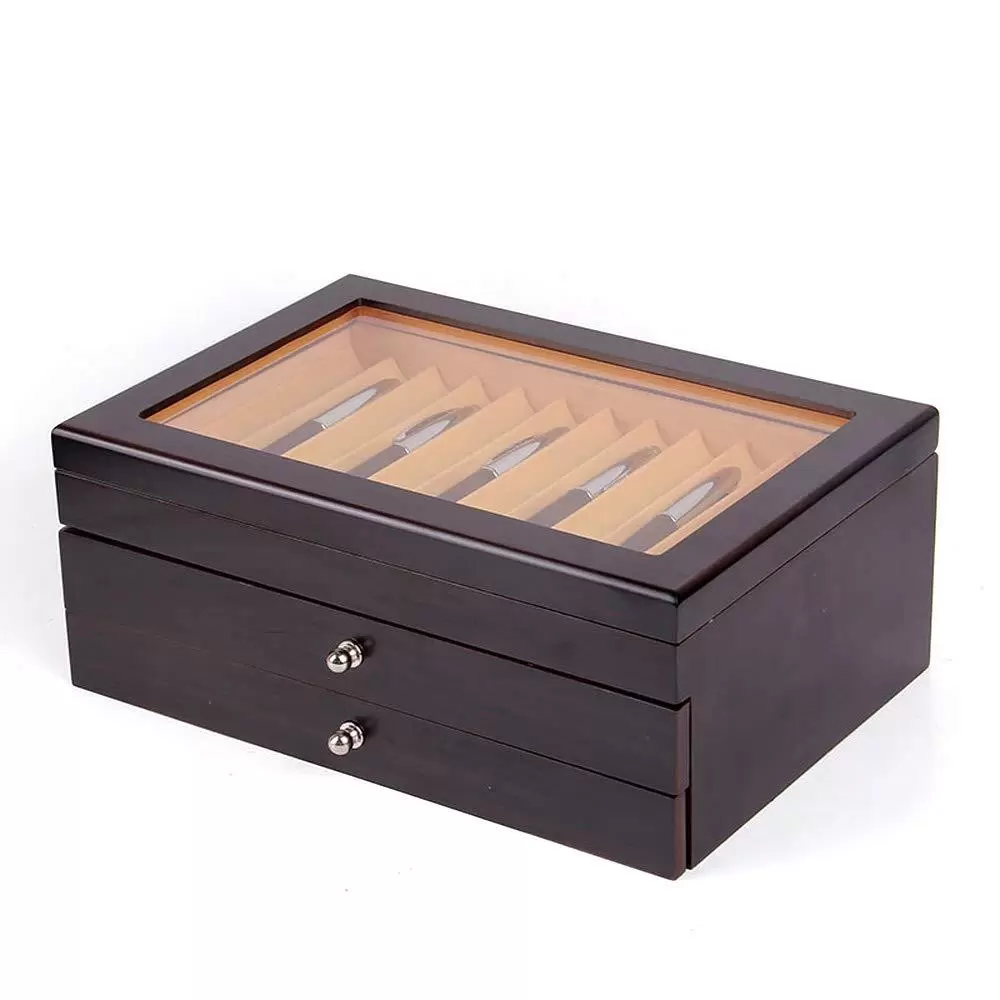 Geschenk 3 Layer 34 Slot Stifte Sammelbox Stifthalterbox mit 3 Ebene Vitrine Federhalter Display Organizer Box Geschenk 3 Layer 34 Slot Stifte Sammelbox Stifthalterbox mit 3 Ebene Vitrine Federhalter Display Organizer Box