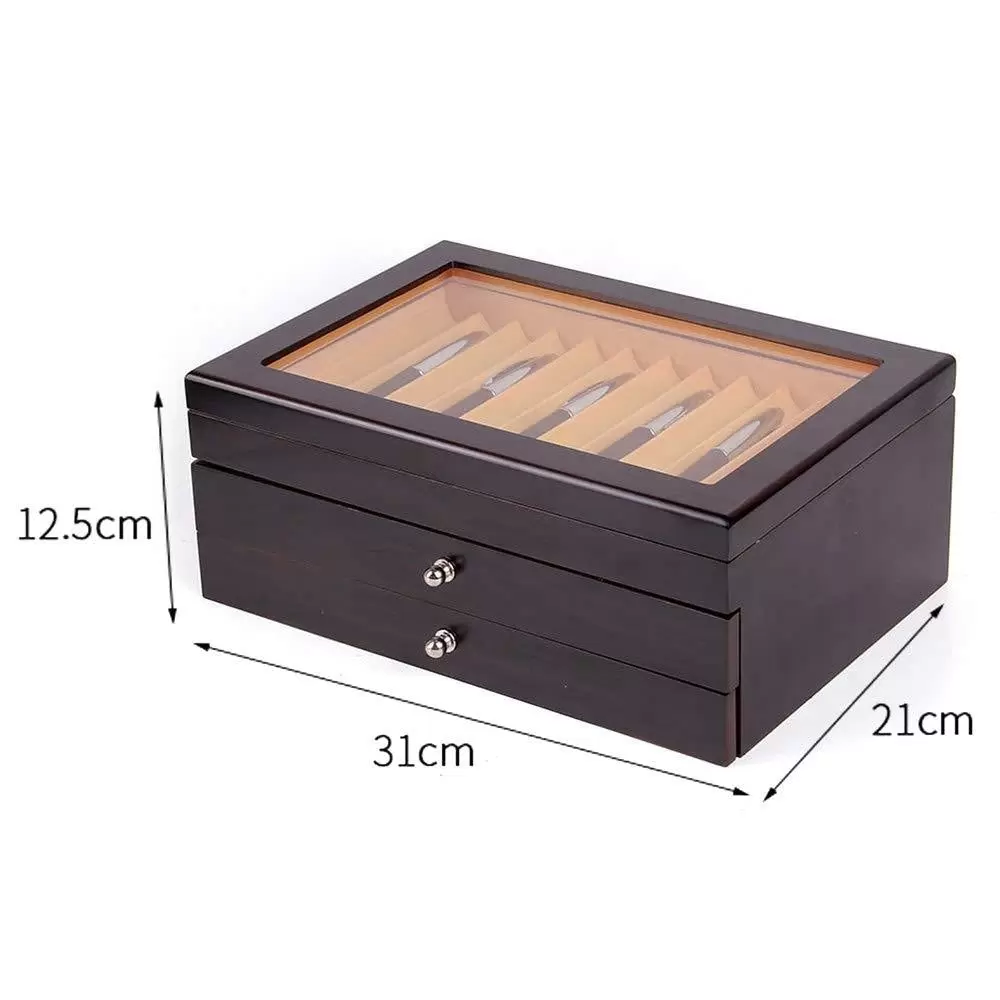 Geschenk 3 Layer 34 Slot Stifte Sammelbox Stifthalterbox mit 3 Ebene Vitrine Federhalter Display Organizer Box Geschenk 3 Layer 34 Slot Stifte Sammelbox Stifthalterbox mit 3 Ebene Vitrine Federhalter Display Organizer Box