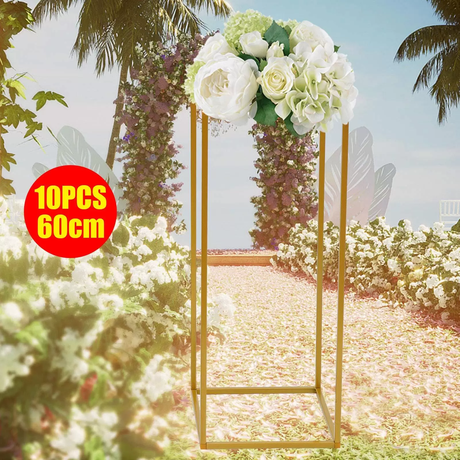 10 Stück 60cm Metall Pflanzenständer Blumenständer Hochzeit