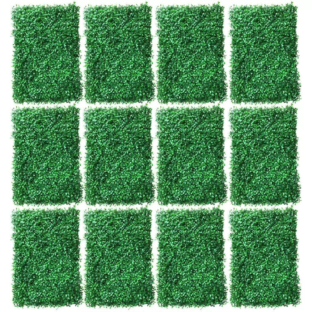 12PCS Künstliche Hecke,Pflanze Zaun,Bildschirm Grün DIY Wanddeko 60x40x4cm