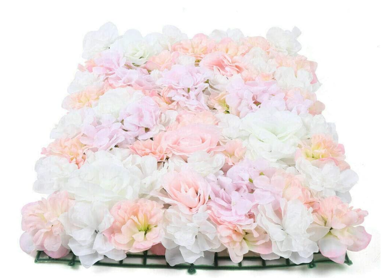 8 Pcs Künstliche Rosenwand Blumenwand Pinke Rose DIY Hintergrunddekoration 40 * 60cm