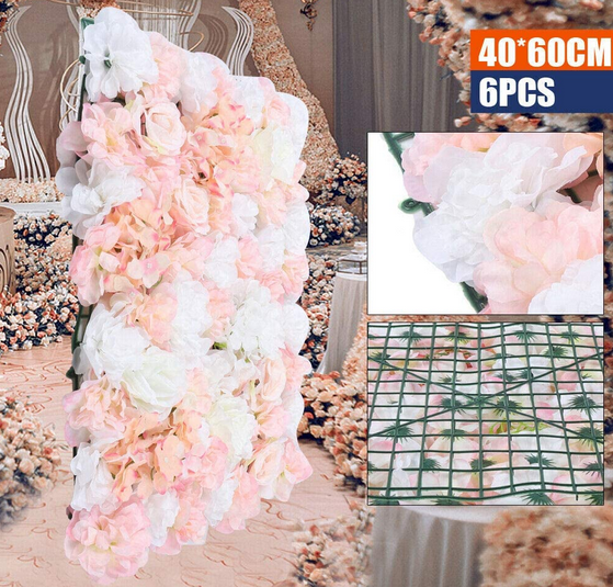 40 * 60cm 6pc Künstliche Blumenwand Hintergrund Rosenwand Wand für Schaufenster