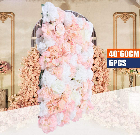 40 * 60cm 6pc Künstliche Blumenwand Hintergrund Rosenwand Wand für Schaufenster