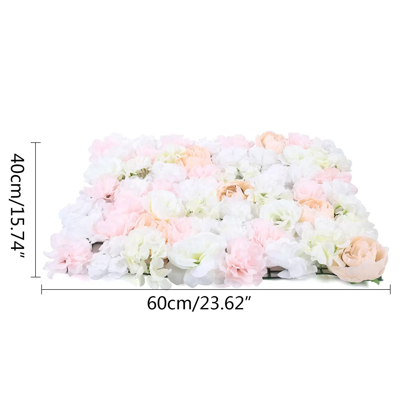 40*60 cm 10x Kunstblumenwand Rose Wand, Gartenhochzeitsdekoration Kunstblumenbrett