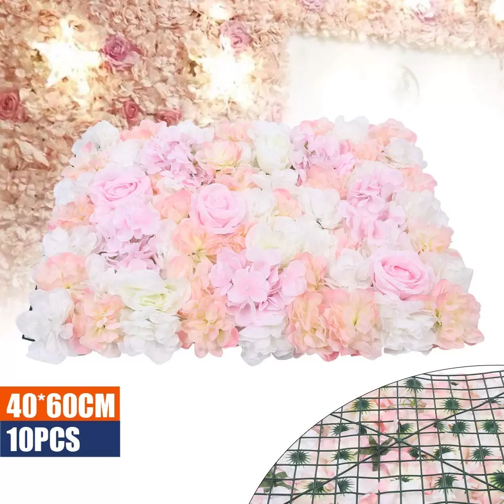 10 Stück Künstliche rosafarbene Hortensieblumenwand Wand Seidenblume für Garten Hochzeit 10 Stück Künstliche rosafarbene Hortensieblumenwand Wand Seidenblume für Garten Hochzeit