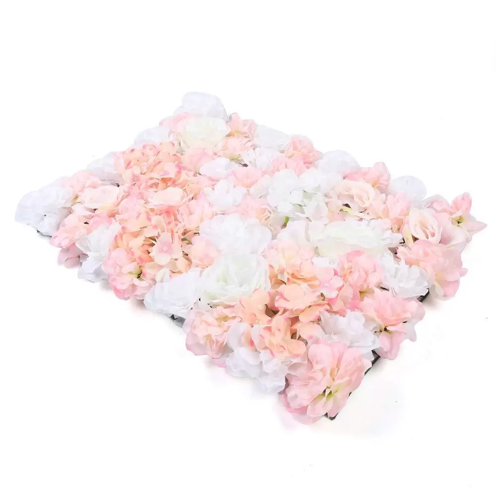 4 Stücke Künstliche Blumenwand Blumenpaneele, Romantischer Blumen-Hintergrund Wanddekoration