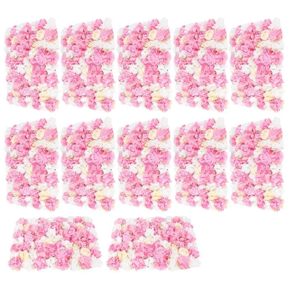 Künstliche Blumen Säule Wand 12er-Set Kunstblumen Blumenwand Rosenwand Blumen