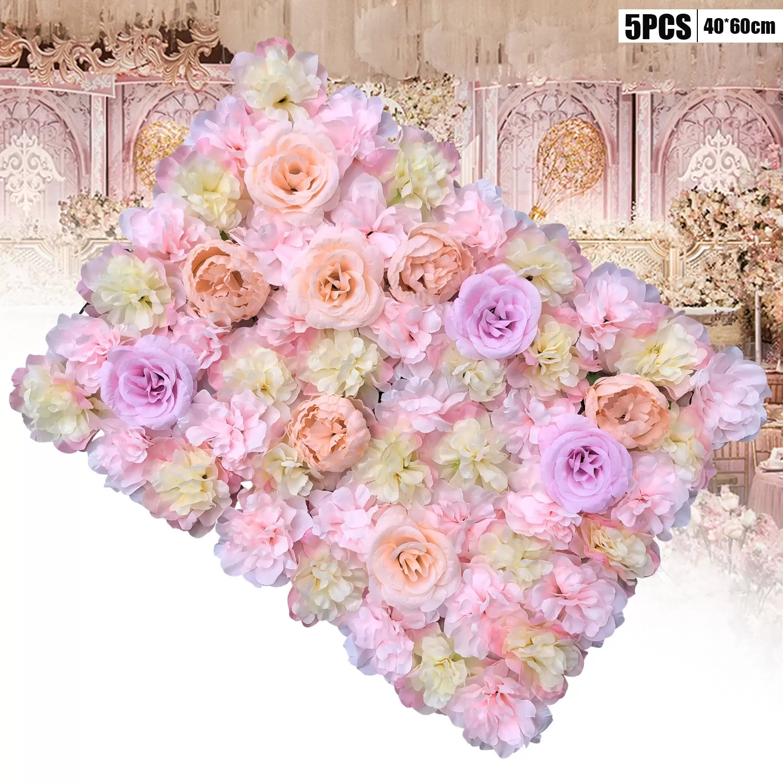 5X Künstliche Blumenwand Rosenwand, DIY Hochzeit Straße Hintergrund 5X Künstliche Blumenwand Rosenwand, DIY Hochzeit Straße Hintergrund