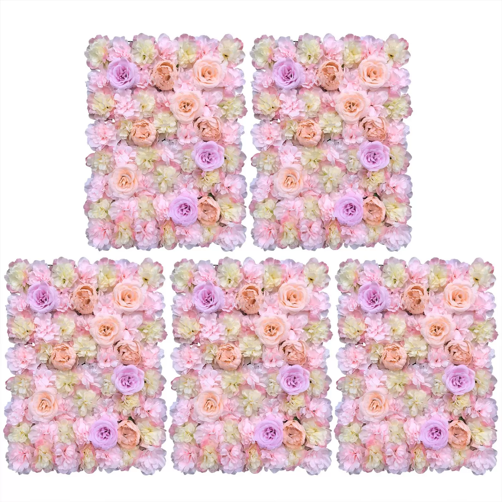 5X Künstliche Blumenwand Rosenwand, DIY Hochzeit Straße Hintergrund
