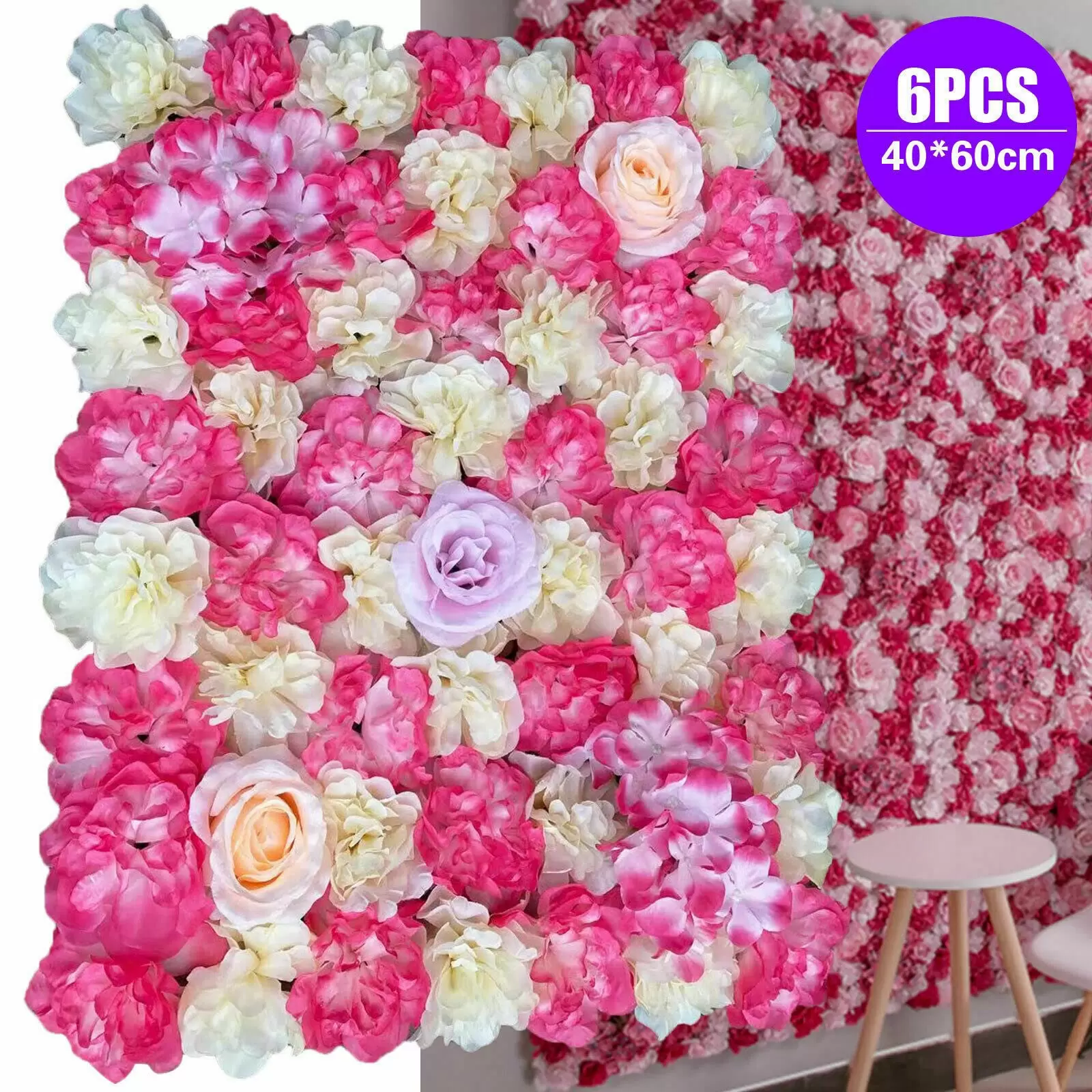 6 Stück Künstliche Blumen Säule Wand Kunstblumen Blumenwand Rosenwand 6 Stück Künstliche Blumen Säule Wand Kunstblumen Blumenwand Rosenwand