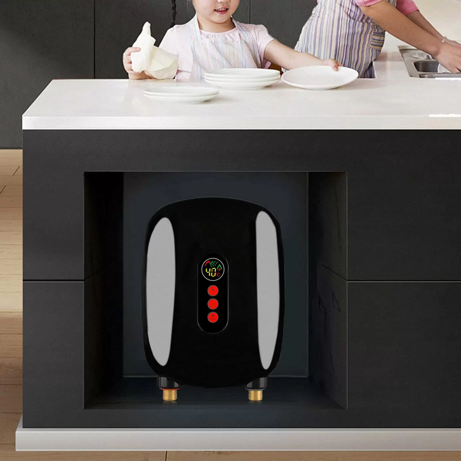 CNCEST 6,5kW 220V Elektronischer Mini Durchlauferhitzer Warmwasserbereiter